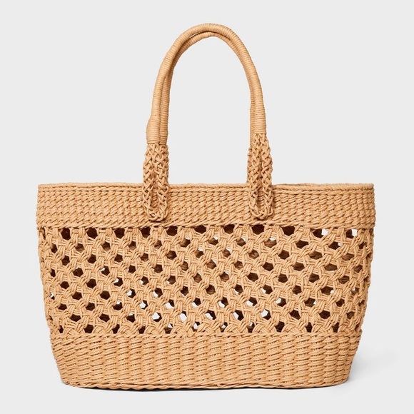 Handbags - Large Straw Tote Handbag - A New Day™